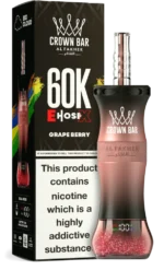 Al Fakher Crown Bar E Hose X 60k Puffs Grape Berry Disposable Vape Device