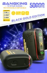Bang King Pulse 50k 500000 Puffs Black Gold Edition Grape Ice Disposable Vape Device