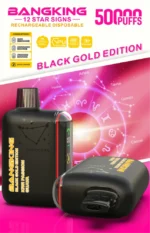 Bang King Pulse 50k 500000 Puffs Black Gold Edition Kiwi Passion Guava Disposable Vape Device