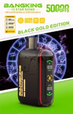 Bang King Pulse 50k 500000 Puffs Black Gold Edition Miexd Berries Disposable Vape Device