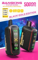 Bang King Pulse 50k 500000 Puffs Black Gold Edition Peach Ice Disposable Vape Device