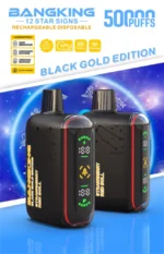 Bang King Pulse 50k 500000 Puffs Black Gold Edition Strawberry Red Bull Disposable Vape Device