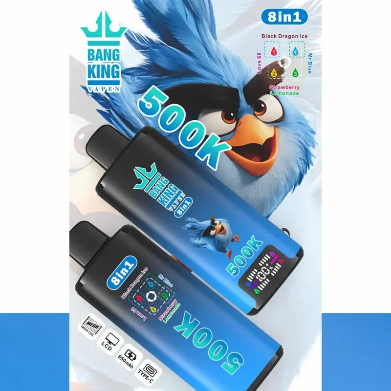 Bnag Leader 500000 500k Puffs 8 In 1 Flavor Black Dragon Ice Love 66 Mr Blue Strawberry Lemonade.jpg Disposable Vape Dev