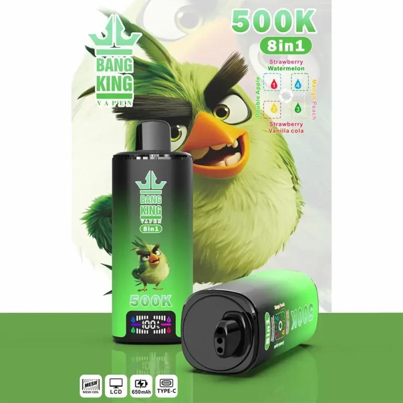 Bnag Leader 500000 500k Puffs 8 In 1 Flavor Double Apple Mango Peach Strawberry Watermelon Vanilla Coke.jpg Disposable V