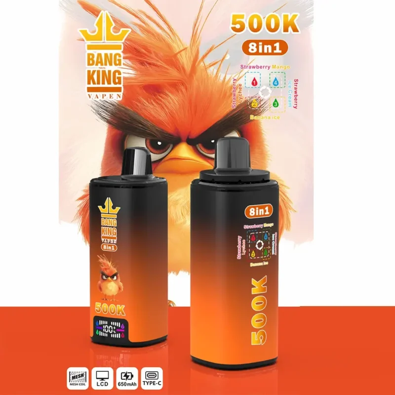 Bnag Leader 500000 500k Puffs 8 In 1 Flavor Strawberry Mango Ice Cream Banana Lychee.jpg Disposable Vape Device