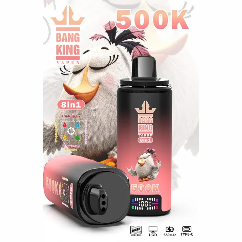 Bnag Leader 500000 500k Puffs 8 In 1 Flavor Triple Berry Tropical Fruit Strawberry Banana Pink Lemonade.jpg Disposable V