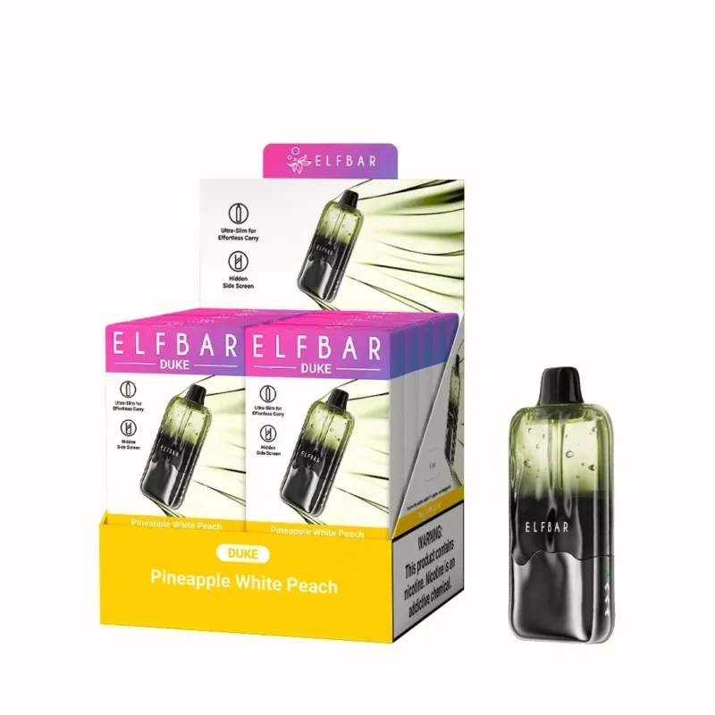 Elfbar Duke 30000 30k Puffs Pineapple White Peach 2 Disposable Vape Device