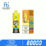 Fumot Eco 80k 80000k Puffs Cola Lime Cherry Dr Blue Strawberry Grape 2 Disposable Vape Device