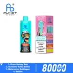 Fumot Eco 80k 80000k Puffs Grape Gummy Bear Blueberry Hubba Bubba Watermelon Bubblegum Skittles 2