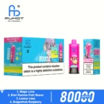 Fumot Eco 80k 80000k Puffs Magic Love Kiwi Passion Fruit Guava Dragonfruit Raspberry Lemon Lime Disposable Vape Device