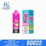 Fumot Eco 80k 80000k Puffs Magic Love Kiwi Passion Fruit Guava Dragonfruit Raspberry Lemon Lime 2 Disposable Vape Device