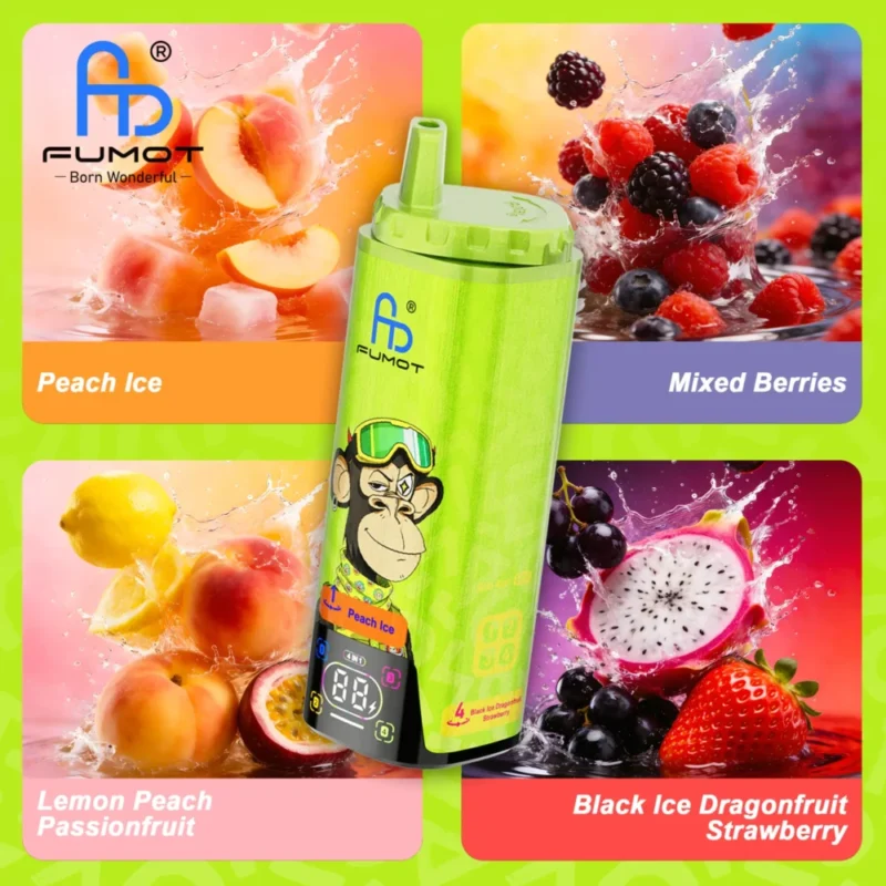 Fumot Eco 80K 80000K Puffs -Peach Ice & Mixed Berries & Lemon Peach Passionfruit & Black Ice Dragonfruit Strawberry (3) Fumot Eco 80k 80000k Puffs Peach Ice Mixed Berries Lemon Passionfruit Black Dragonfruit Strawberry 3 Disposable Vape Dev