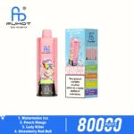 Fumot Eco 80k 80000k Puffs Watermelon Ice Peach Mango Lady Killer Strawberry Red Bull 2 Disposable Vape Device