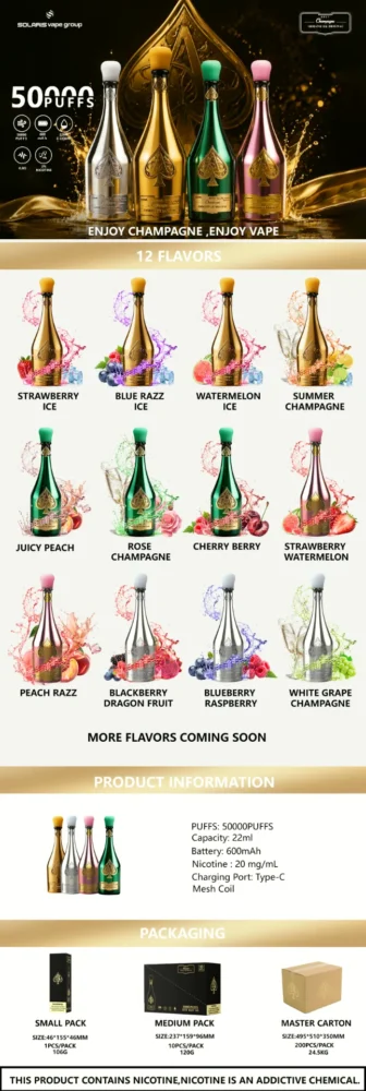 solaris vape flavors Champagne 50K Choose Nicotine Level:6mg FDA Declares 54% of popbar