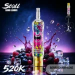 Stoll Bang Leader 520k 520000 Puffs High Capacity Rechargeable Vape Berry Champagne 1 Disposable Device