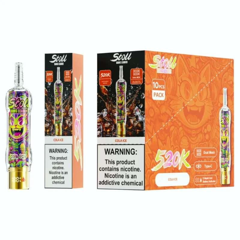 Stoll Bang Leader 520k 520000 Puffs High Capacity Rechargeable Vape Cola Ice Disposable Device