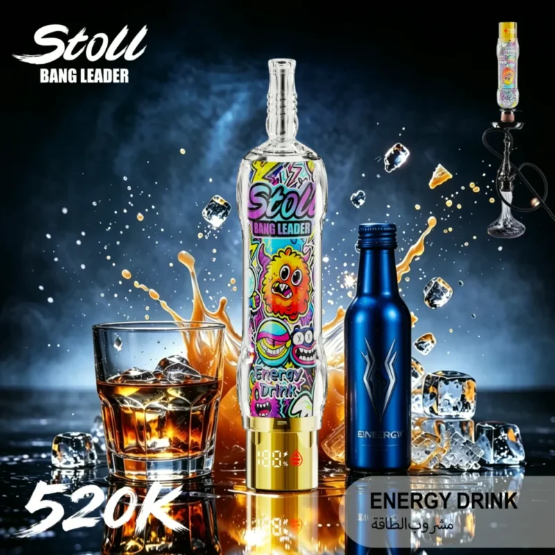 Stoll Bang Leader 520k 520000 Puffs High Capacity Rechargeable Vape Energy Drink 1 Disposable Device