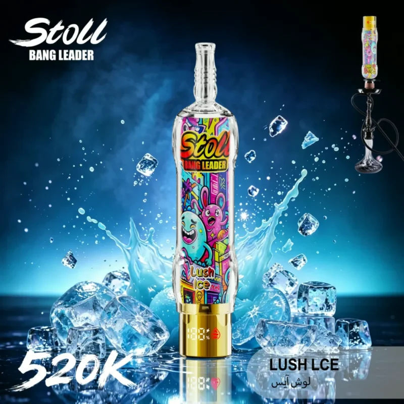 Stoll Bang Leader 520k 520000 Puffs High Capacity Rechargeable Vape Lush Ice 1 Disposable Device