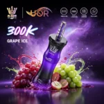 Uor Al Bang 300k 300000 Puffs Shisha Vape Grape Ice 3 Disposable Device