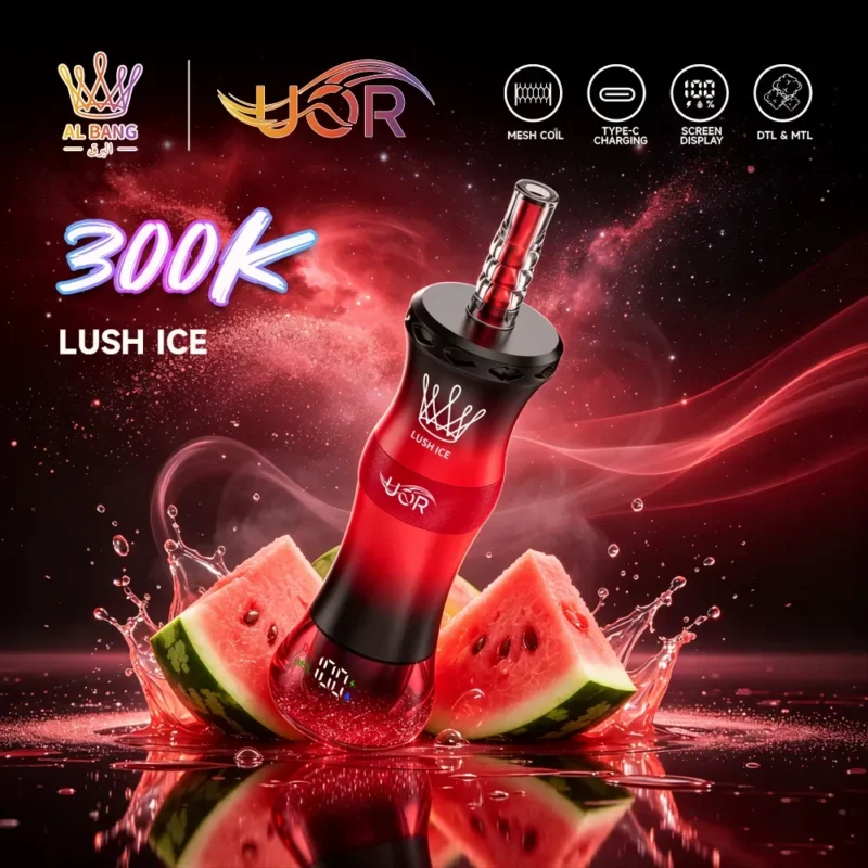 Uor Al Bang 300k 300000 Puffs Shisha Vape Lush Ice 2 Disposable Device