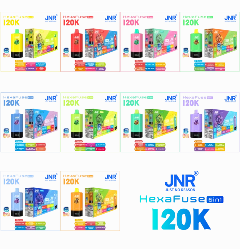 Euvapen Jnr Hexafuse 6 In 1 120000 Puffs Middle Package Product Variant 11 Eu Warehouse Disposable Vape Device