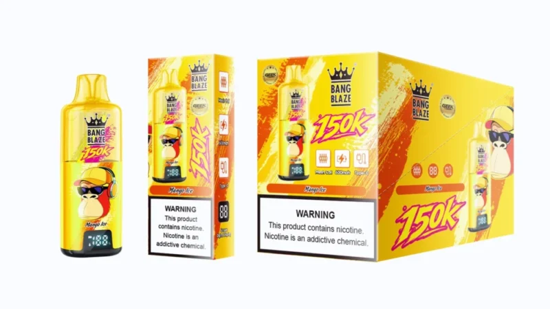 Euvapen Bang Blaze 150000 Puffs Peach Ice Product Image 005 Disposable Vape Device