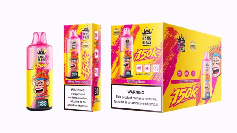 Euvapen Bang Blaze 150000 Puffs Strawberry Kiwi Product Image 010 Disposable Vape Device