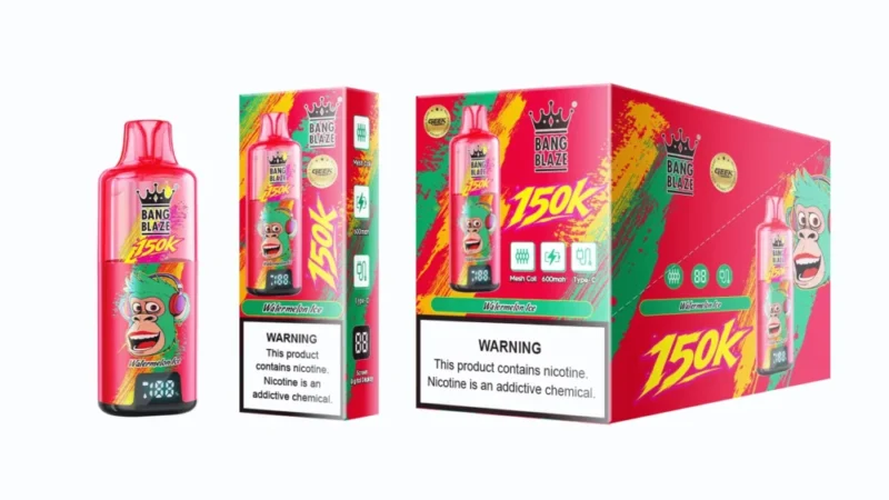 Euvapen Bang Blaze 150000 Puffs Watermelon Ice Product Image 001 Disposable Vape Device