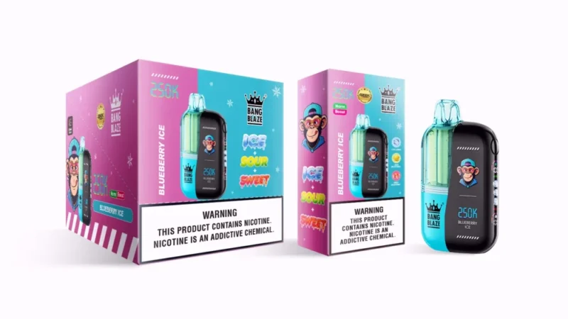 Euvapen Bang Blaze 250.000 Züge Blueberry Ice Produktbild 002 Einweg-E-Zigarettengerät