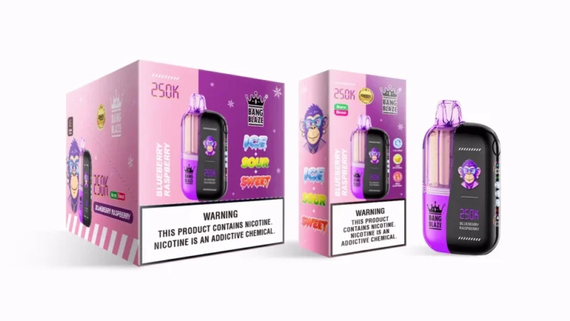Euvapen Bang Blaze 250.000 Züge Peach Ice Produktbild 005 Einweg-E-Zigarettengerät
