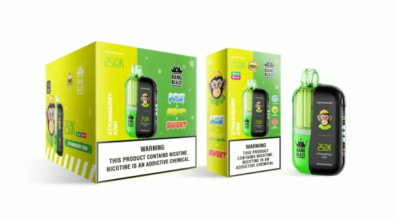 Euvapen Bang Blaze 250.000 Züge Erdbeere-Kiwi Produktbild 010 Einweg-E-Zigarettengerät