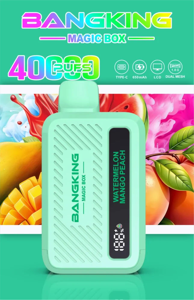 euvapen-bang-king-magic-box-40000-puffs-watermelon-mango-peach-flavor-image-016 Euvapen Bang King Magic Box 40000 Puffs Watermelon Mango Peach Flavor Image 016 Disposable Vape Device