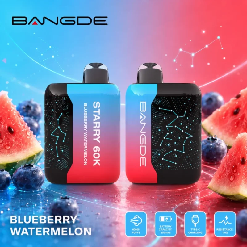 Euvapen Bangde Starry 60000 Puffs Blueberry Watermelon Flavor Product Image 010 Disposable Vape Device