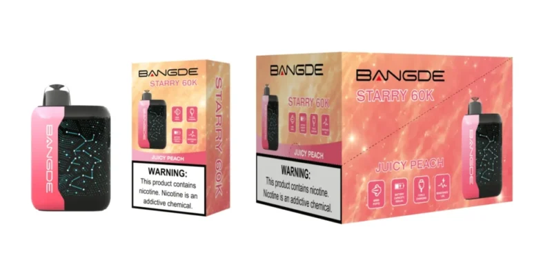 Euvapen Bangde Starry 60000 Puffs Juicy Peach Flavor Product Image 004 Disposable Vape Device