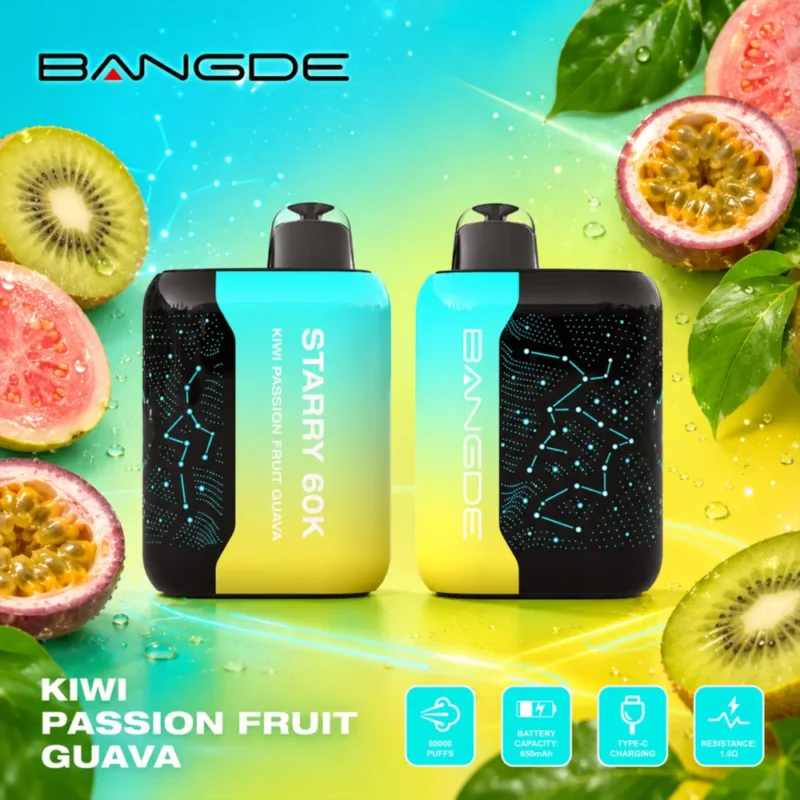 Euvapen Bangde Starry 60000 Puffs Kiwi Passion Fruit Guava Flavor Product Image 016 Disposable Vape Device