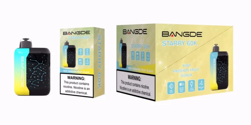 Euvapen Bangde Starry 60000 Puffs Kiwi Passion Fruit Guava Flavor Product Image 017 Disposable Vape Device
