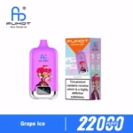 Euvapen Fumot Digital 22000 Puffs Grape Ice Flavor Product Image 004 Disposable Vape Device