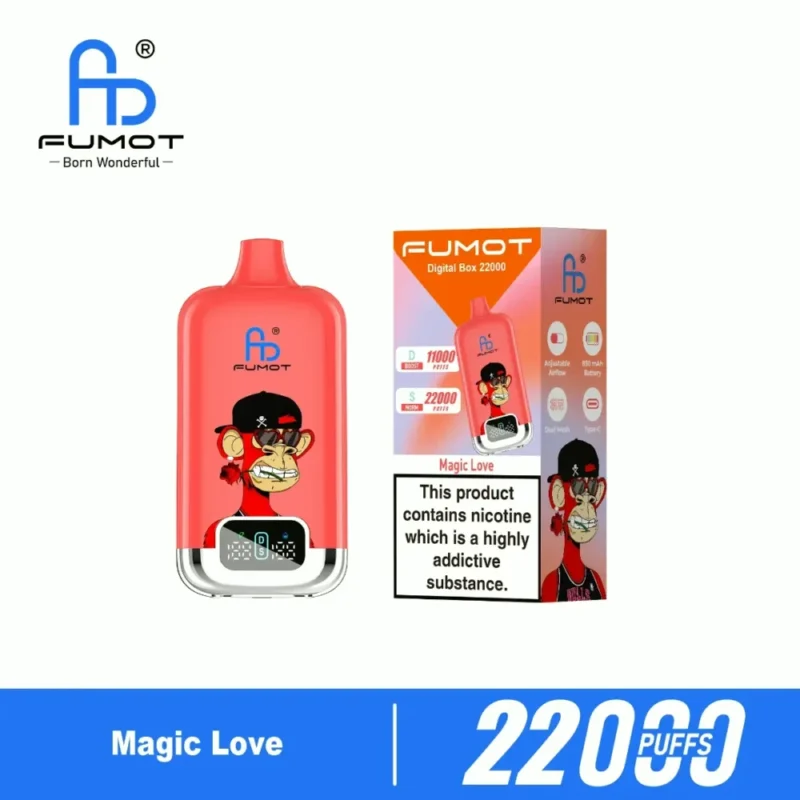 Euvapen Fumot Digital Box 22000 Puffs Magic Love Flavor Product Image 010 Disposable Vape Device