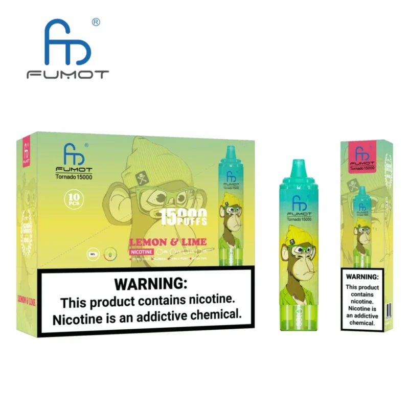 Euvapen Fumot Sv Randm Tornado 15000 Lemon Lime 2 Image Disposable Vape Device