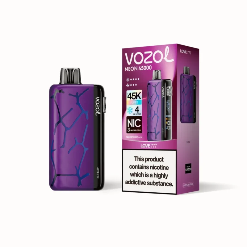Euvapen Vozol Neon 45k 45000 Puffs Love White Background Product Image 007 Eu Warehouse Disposable Vape Device