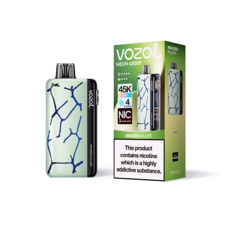 Euvapen Vozol Neon 45k 45000 Puffs Maiden Killer White Background Product Image 009 Eu Warehouse Disposable Vape Device