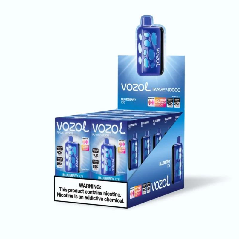 Euvapen Vozol Sv Rave 40000 Puffs Blueberry Ice Middle Package 056 Eu Warehouse Image Disposable Vape Device