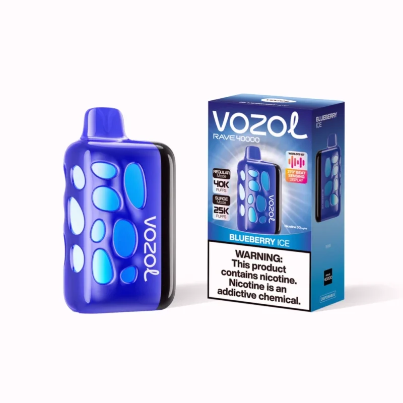 Euvapen Vozol Sv Rave 40000 Puffs Blueberry Ice Product With Small Package 099 Eu Warehouse Image Disposable Vape Device