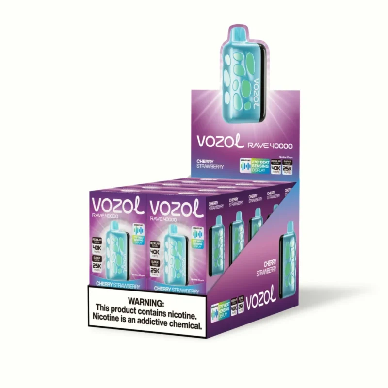 Euvapen Vozol Sv Rave 40000 Puffs Cherry Strawberry Middle Package 057 Eu Warehouse Image Disposable Vape Device