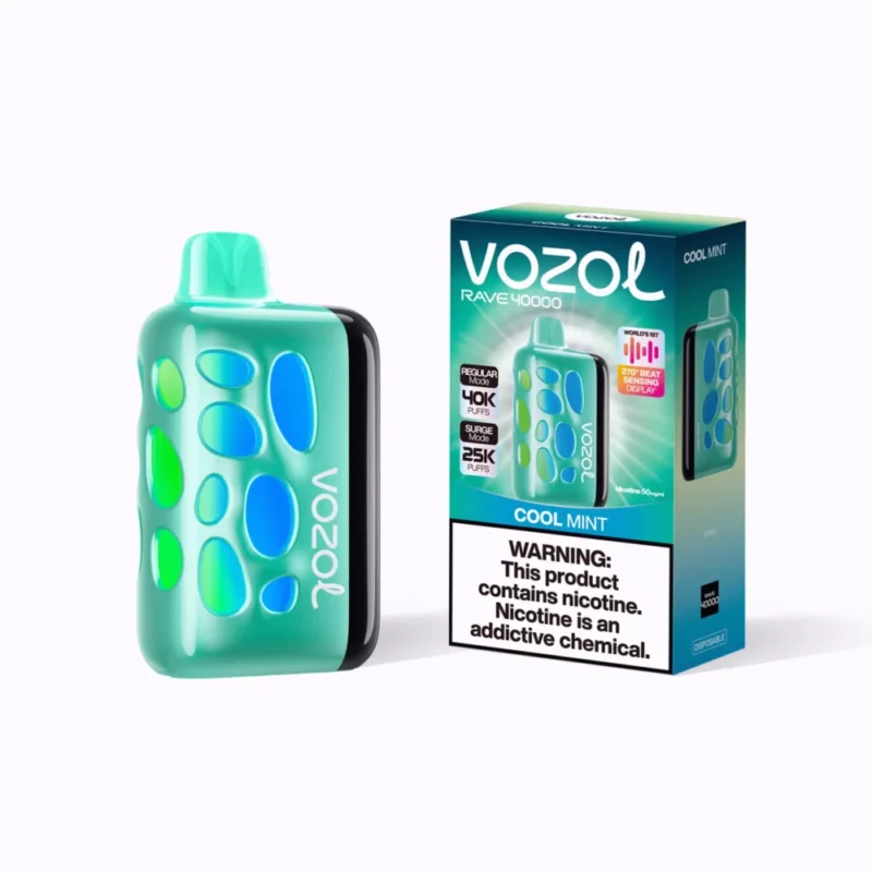 Euvapen Vozol Sv Rave 40000 Puffs Cool Mint Product With Small Package 102 Eu Warehouse Image Disposable Vape Device
