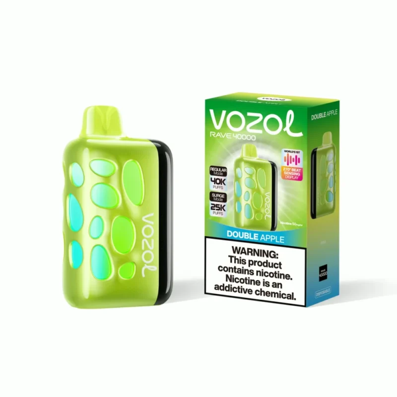 Euvapen Vozol Sv Rave 40000 Puffs Double Apple Product With Small Package 103 Eu Warehouse Image Disposable Vape Device