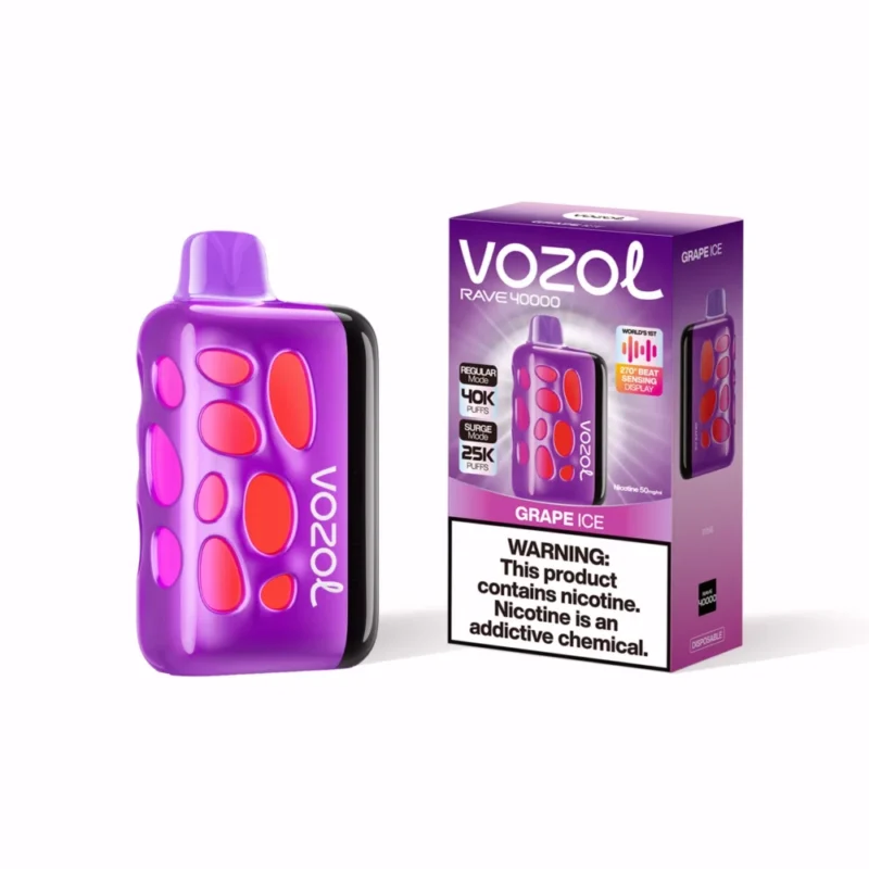 Euvapen Vozol Sv Rave 40000 Puffs Grape Ice Product With Small Package 104 Eu Warehouse Image Disposable Vape Device