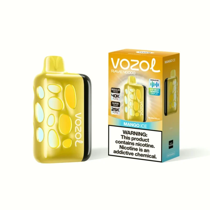 Euvapen Vozol Sv Rave 40000 Puffs Mango Ice Product With Small Package 106 Eu Warehouse Image Disposable Vape Device