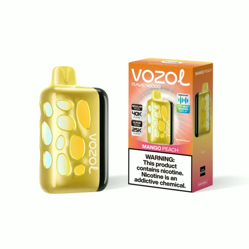 Euvapen Vozol Sv Rave 40000 Puffs Mango Peach Product With Small Package 107 Eu Warehouse Image Disposable Vape Device