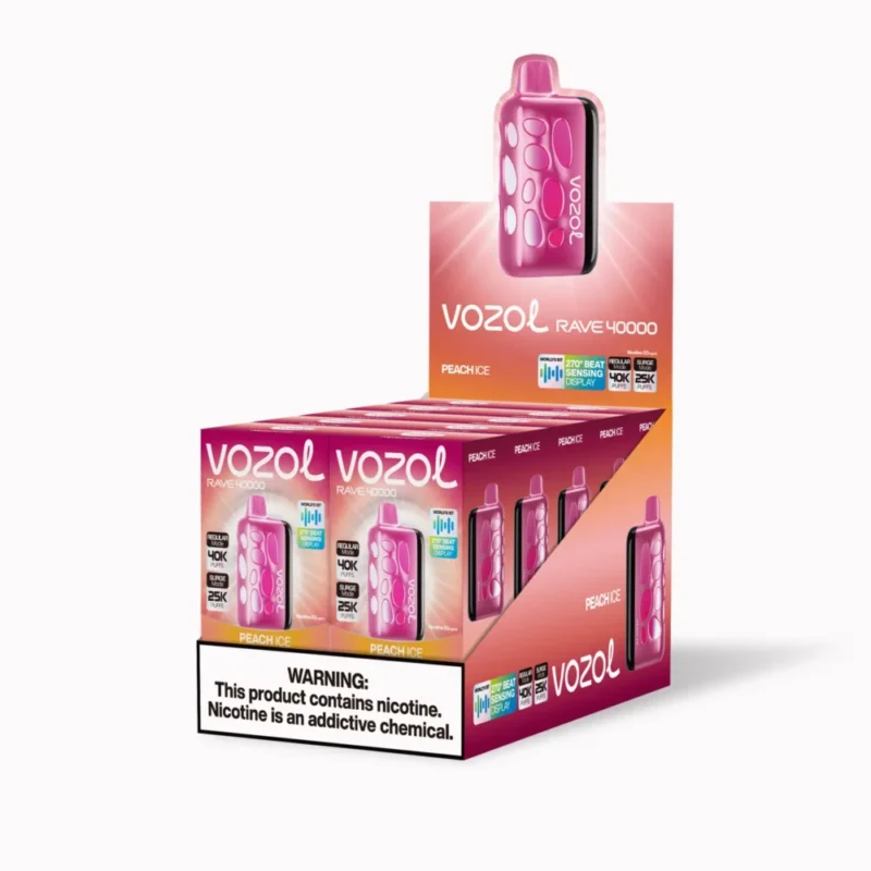 Euvapen Vozol Sv Rave 40000 Puffs Peach Ice Middle Package 064 Eu Warehouse Image Disposable Vape Device